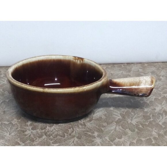 VTG McCoy Drip Glaze Soup/Chili Bowl w/Handle 7050 Brown Pottery EXCELLENT - Picture 7 of 7